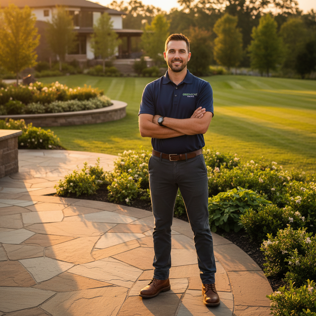 Founder on jobsite — The Lawn Agency